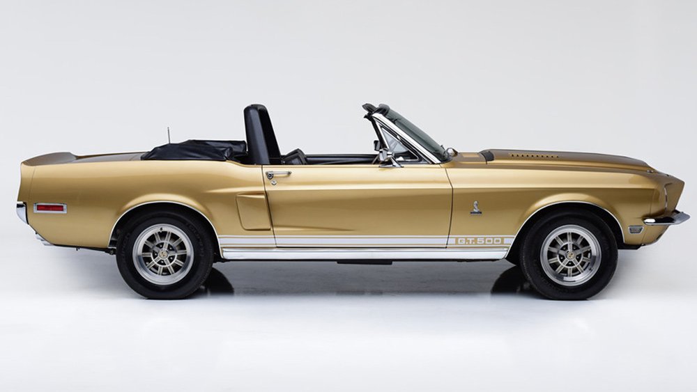A 1968 Ford Shelby GT500 convertible.