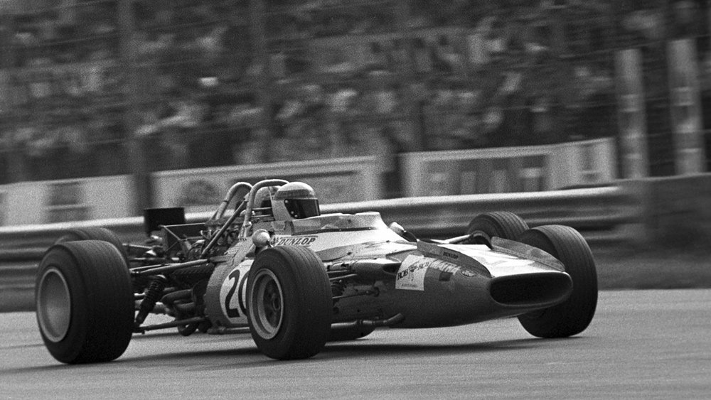 Racer Jackie Stewart at the Grand Prix of Italy in Monza, circa 1969.