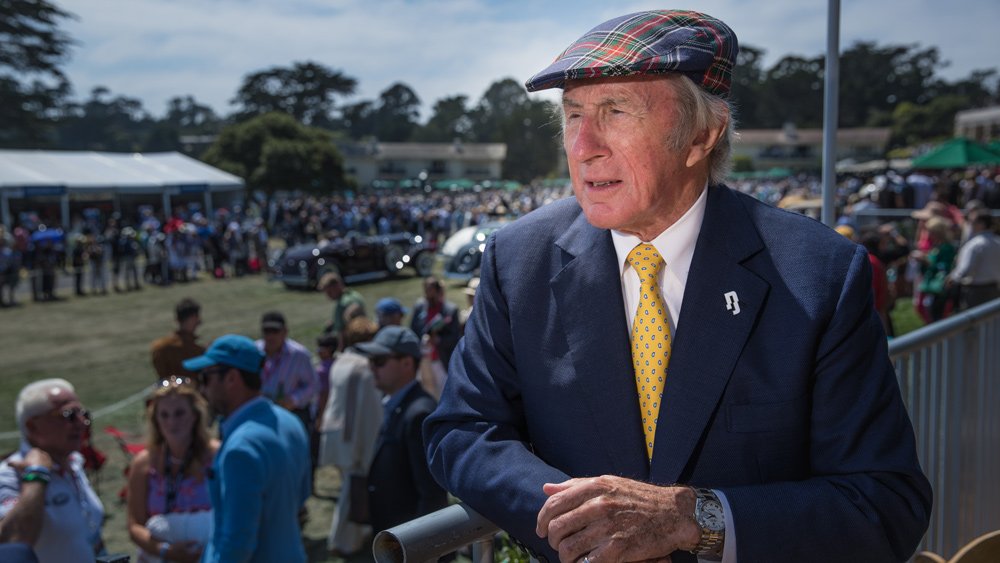 Sir Jackie Stewart, former racer and current Rolex Testimonee, at the Pebble Beach Concours d'Elegance.
