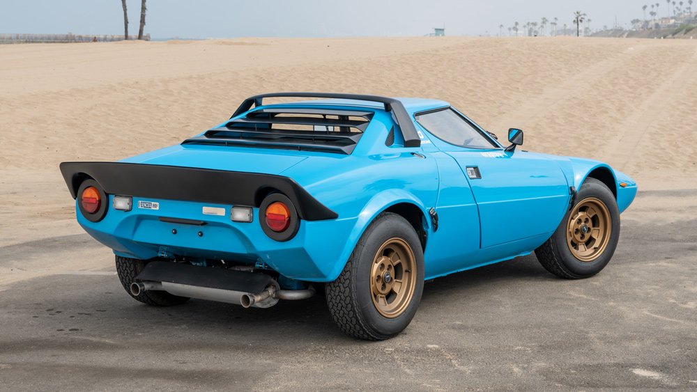 A 1975 Lancia Stratos HF Stradale rally car.