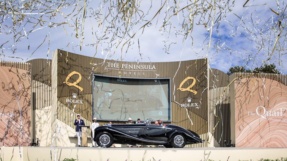 The 1938 Mercedes-Benz 540K Special Roadster that won 2021 Best of Show at the Quail, A Motorsports Gathering.