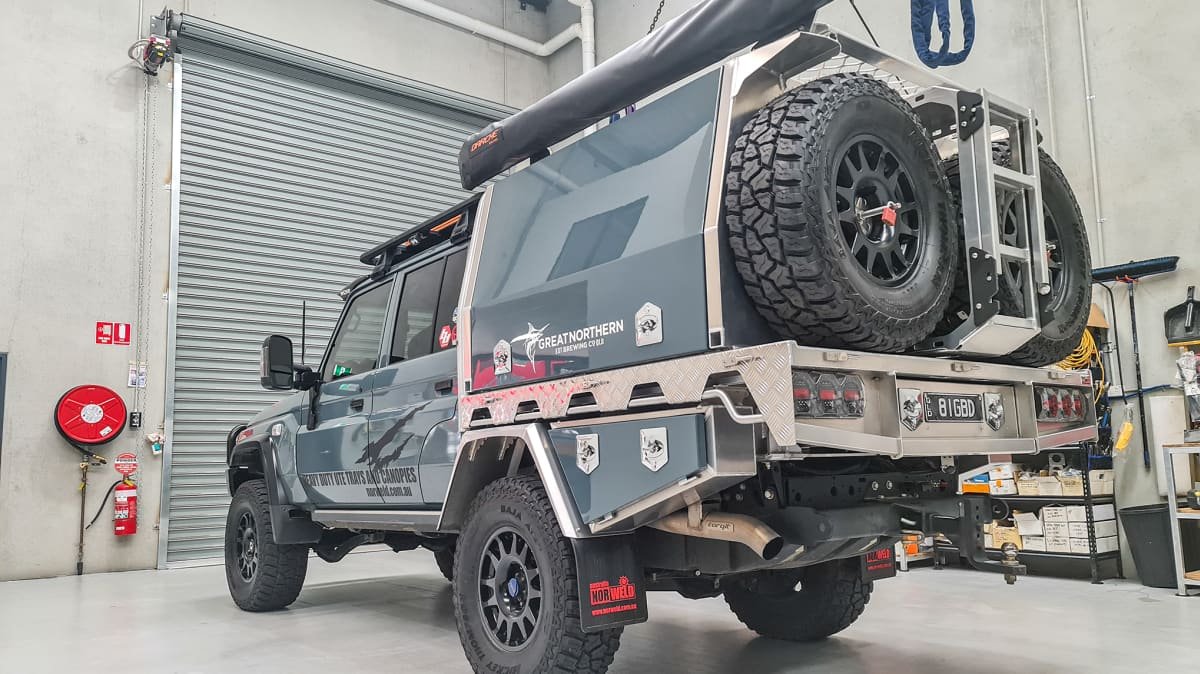 Norweld tray and canopy 79 Series LandCruiser