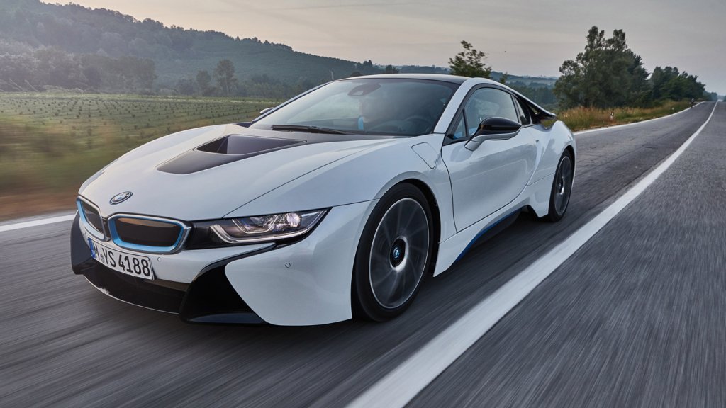 A 2017 BMW i8.