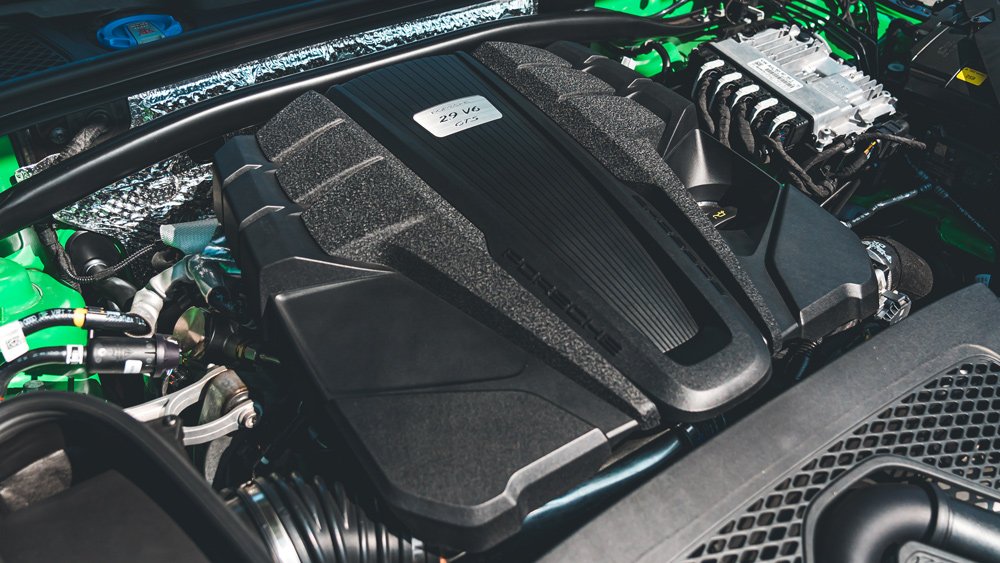 The 434 hp, twin-turbocharged V-6 inside a 2022 Porsche Macan.