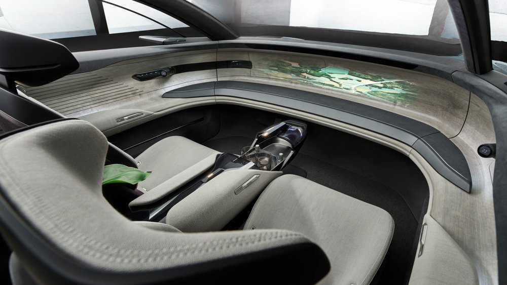 The interior of the Audi Grandsphere concept car.
