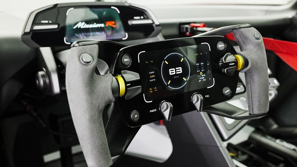 Porsche's Mission R, an all-electric concept race car.