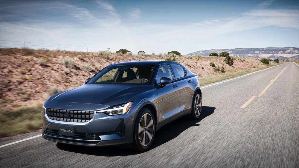 The 2022 Polestar 2 electric vehicle.