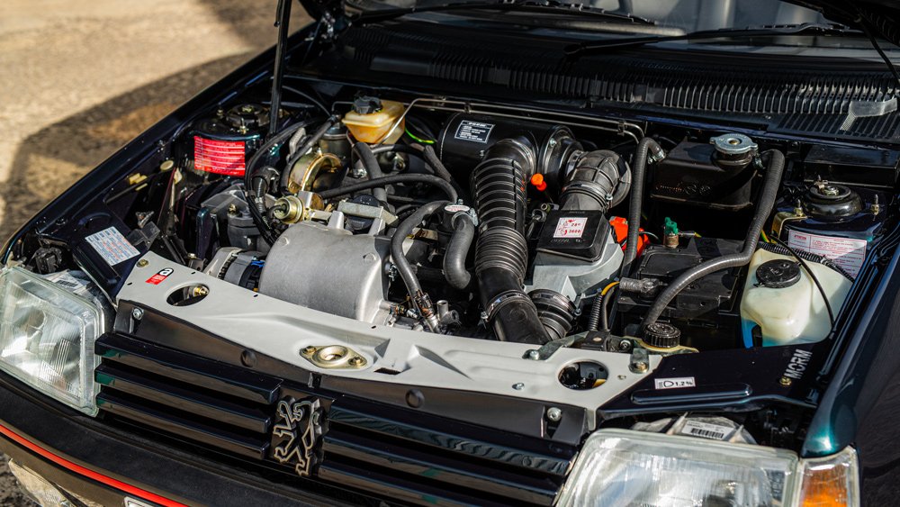 The 1.6-liter engine inside Tolman Motorsport's Peugeot 250 GTI restomod.