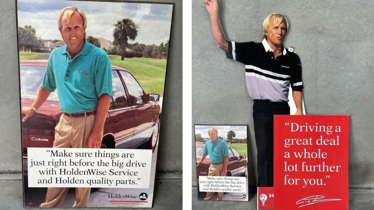 Greg Norman advertises with Holden