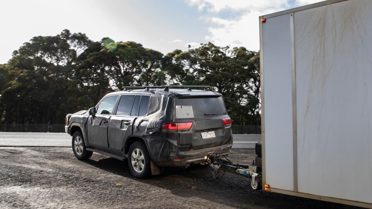2022 LandCruiser 300 Series prototype towing
