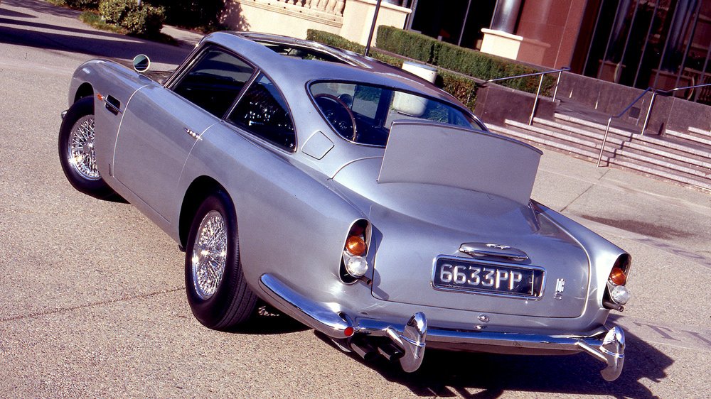 The original Aston Martin DB5 driven by actor Sean Connery in the James Bond film
