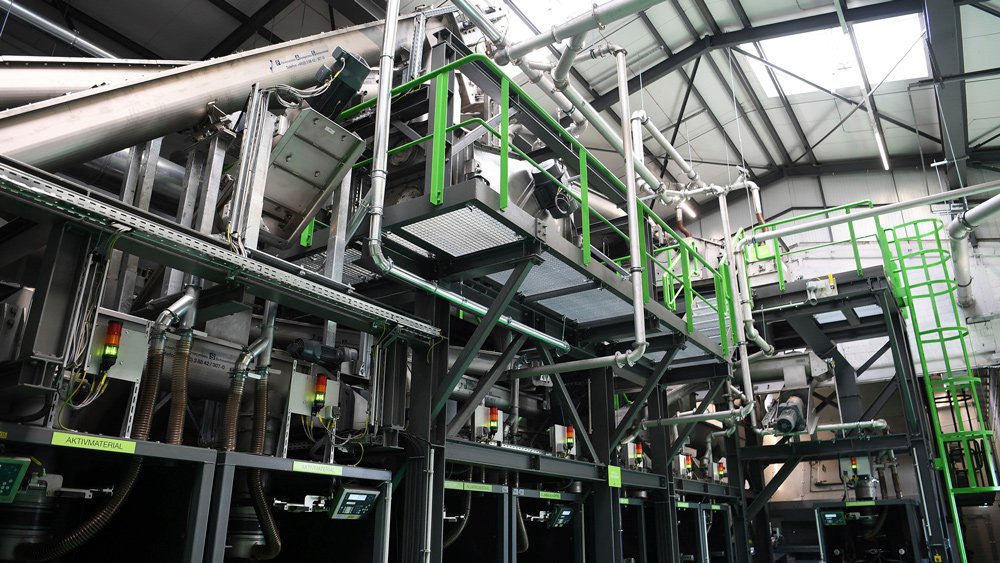 A recycling system for lithium-ion batteries at Redux Recycling GmbH in Germany.