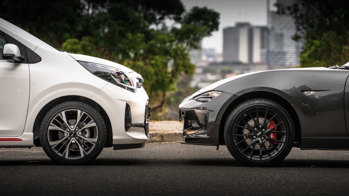 2021 Kia Picanto GT v 2021 Mazda MX-5 RF GT RS comparison-1