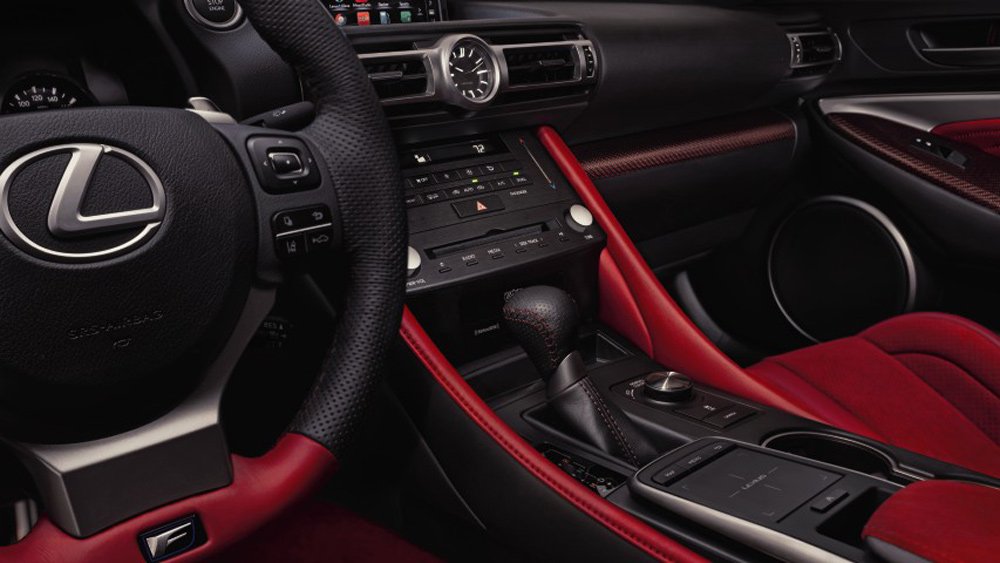 The interior of the 2021 Lexus RC F Fuji Speedway Edition.