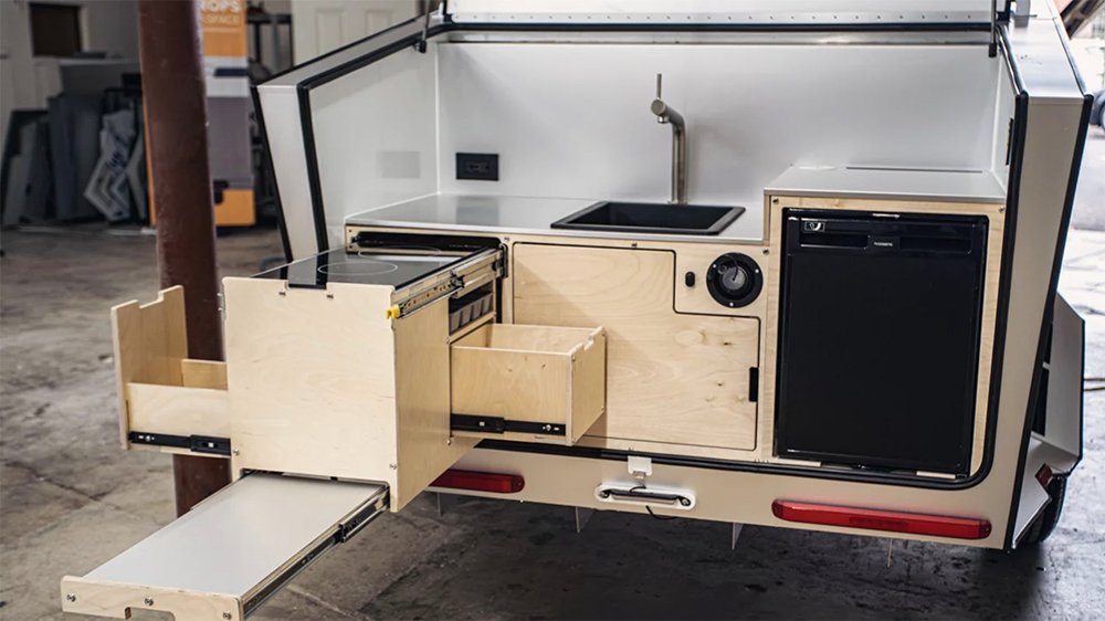 The P17X Explorer's kitchenette