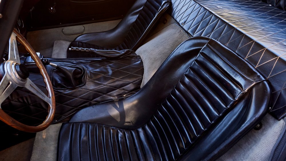 The interior of a 1965 Iso Grifo A3/C.