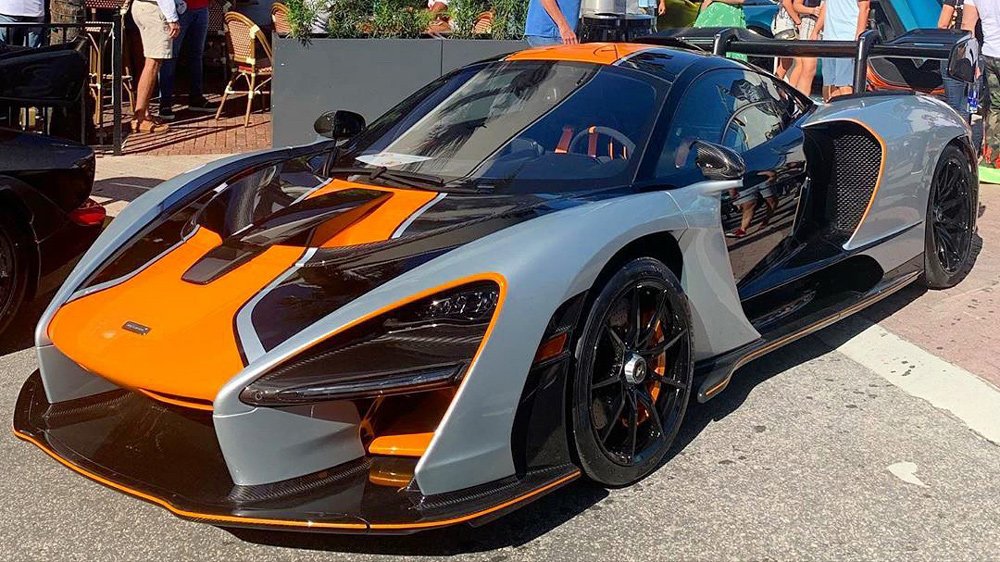A McLaren Senna at the Exotics on Las Olas car show in Fort Lauderdale.