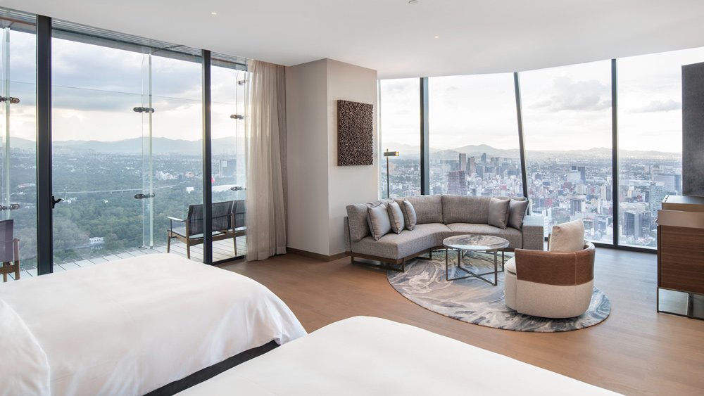 A corner suite in the new Ritz-Carlton, Mexico City.