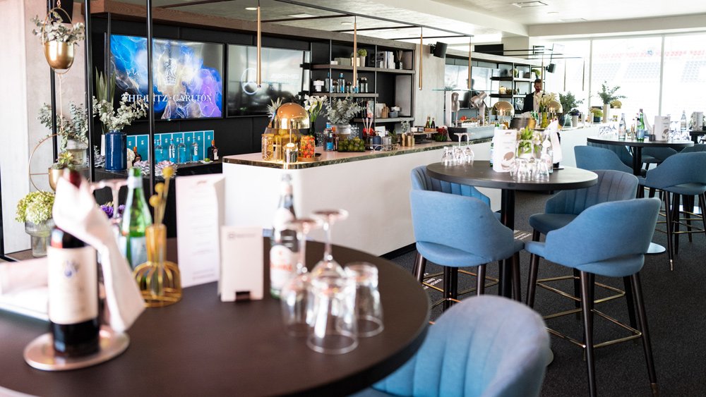 The Ritz-Carlton's exclusive Silver Arrows Lounge at Autódromo Hermanos Rodríguez during the 2021 Mexico City Grand Prix.