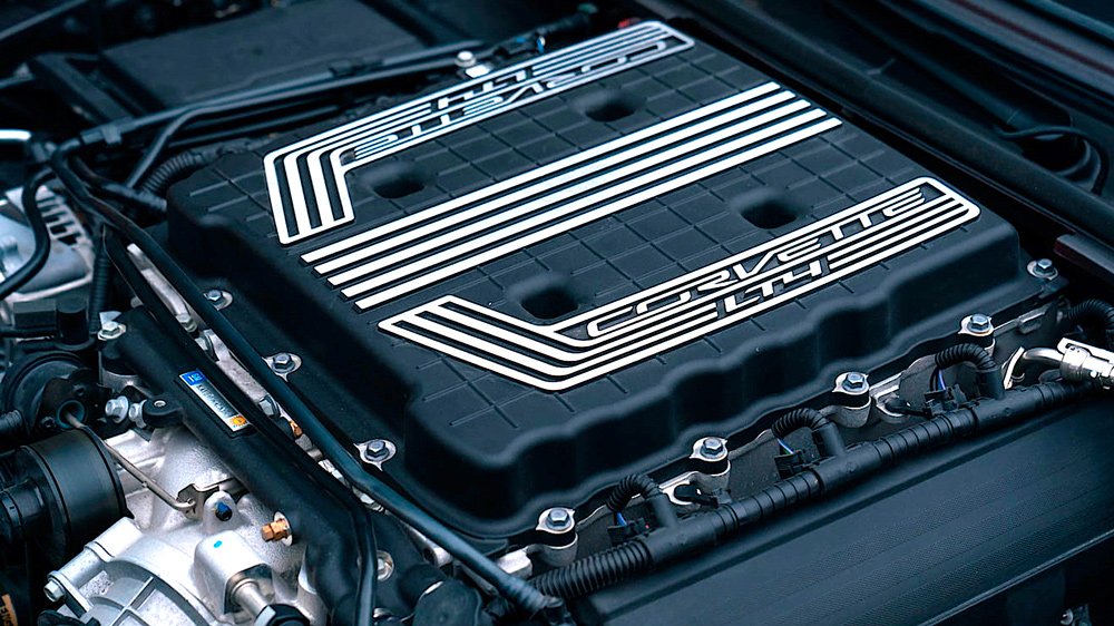The 6.2-liter supercharged LT4 V-8 engine inside a 2021 Iso Rivolta GT Zagato.