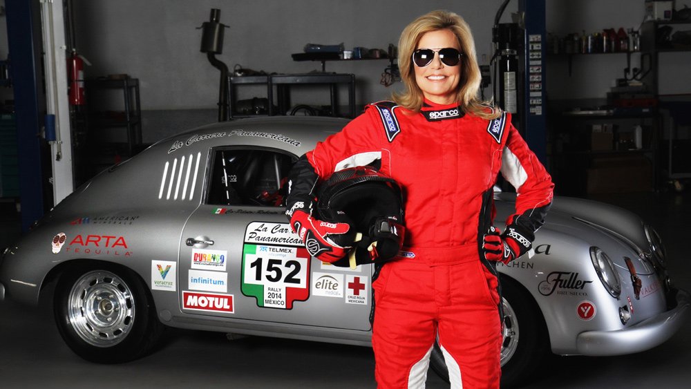 Renee Brinkerhoff and her Porsche 356 she plans to drive on all seven continents, including Antarctica.