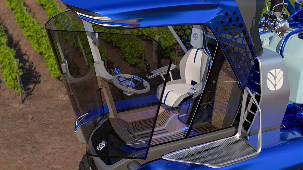 The Pininfarina-designed New Holland Agriculture Straddle Tractor Concept