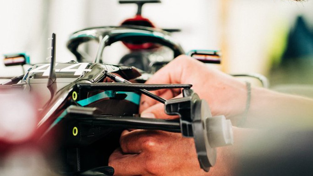 Amalgam Collection's 1:4 scale recreation of Lewis Hamilton’s Mercedes-AMG F1 W11 EQ Performance Formula 1 car