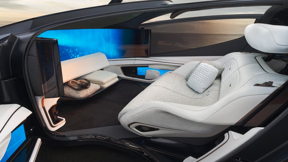 The interior of the Cadillac InnerSpace concept car.