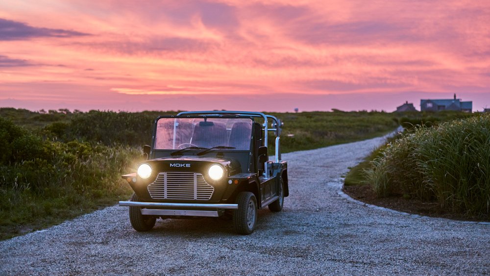 The Moke automobile by Moke International.