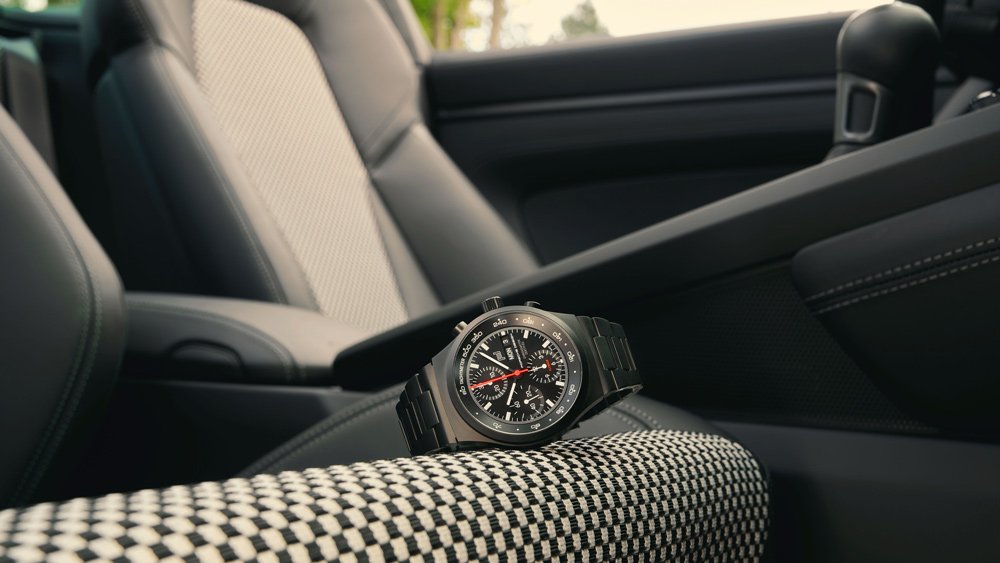 The limited-edition Chronograph I–911 Edition 50Y Porsche Design timepiece.