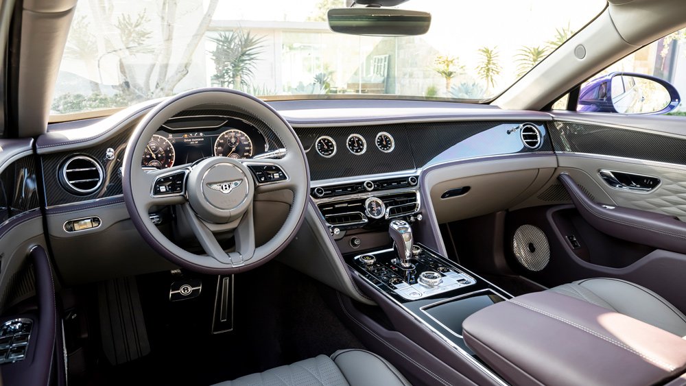 The interior of the Bentley Flying Spur Hybrid.