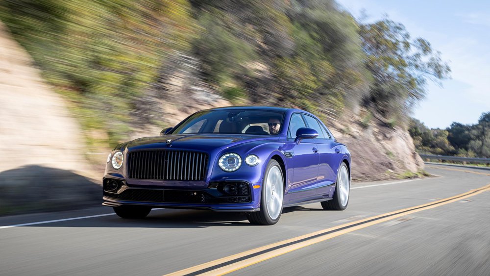 Driving the Bentley Flying Spur Hybrid in Southern California.