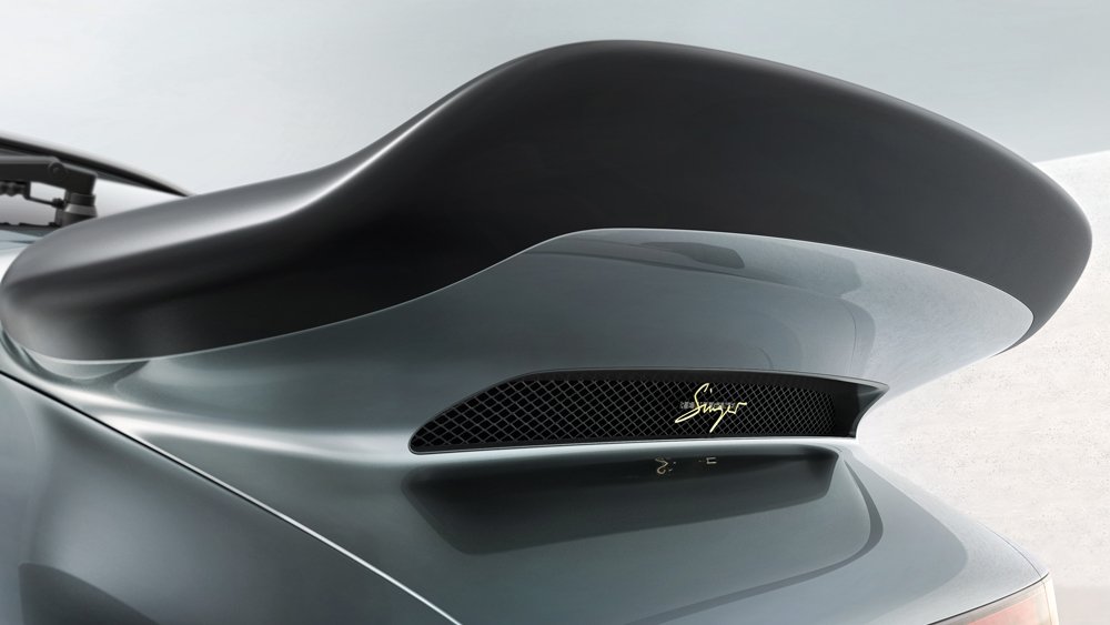 The whale tail from a Porsche 964 reimagined with results from the Turbo Study from Singer Vehicle Design.
