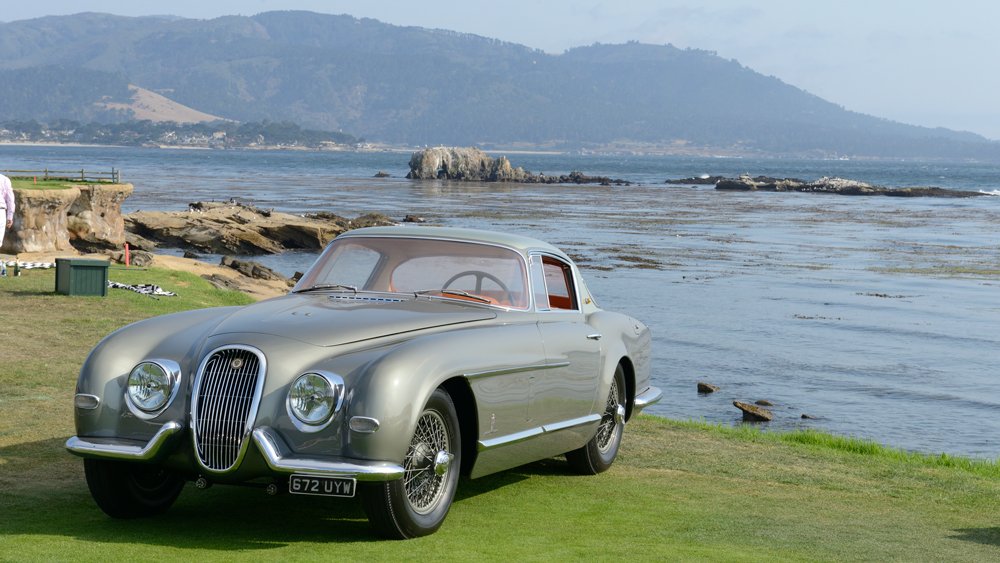 A one-of-a-kind 1954 Jaguar XK120 SE with a body by Pinin Farina.