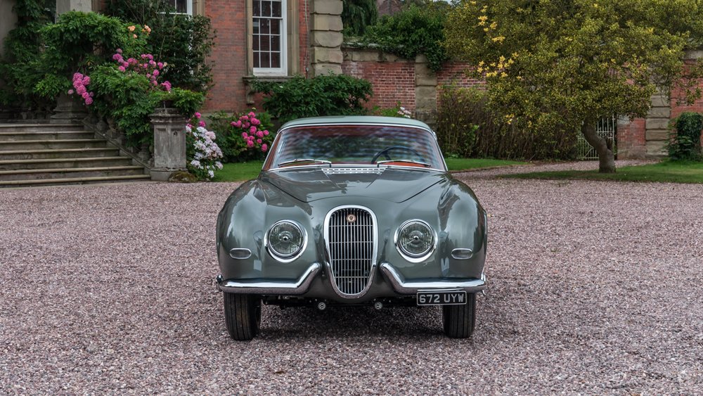 A one-of-a-kind 1954 Jaguar XK120 SE with a body by Pinin Farina.