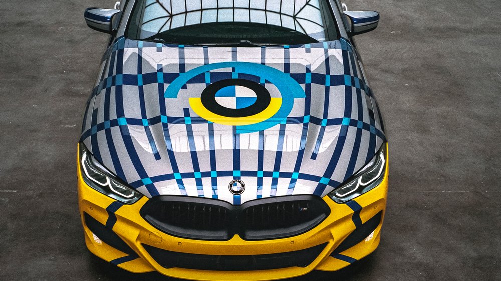 An example of the limited-edition BMW 8 X Jeff Koons art car.