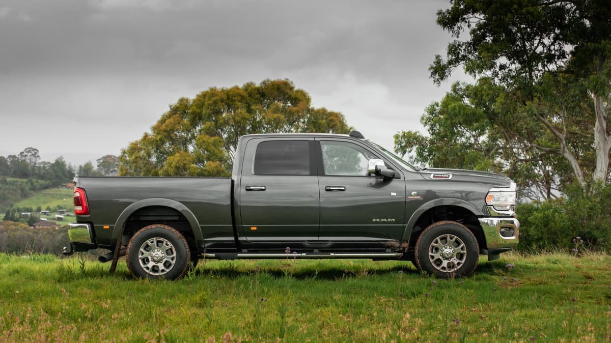 2021 Chevrolet Silverado 1500 LTZ Premium v 2022 Ram 2500 Laramie comparison-0
