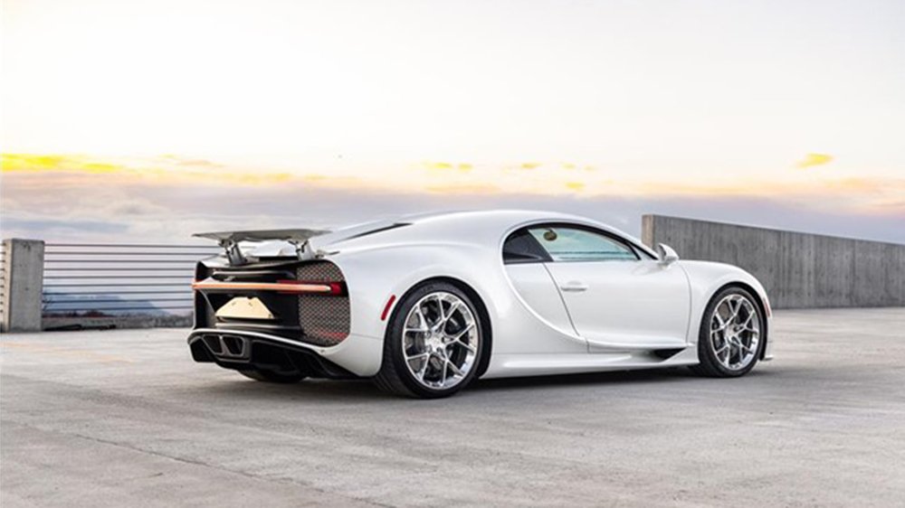 Post Malone's white-on-white Bugatti Chiron