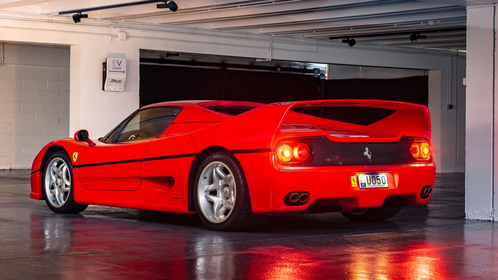 A 1996 Ferrari F50 supercar.
