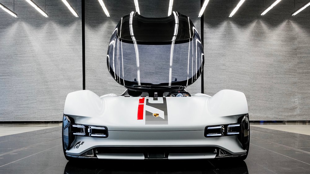The Porsche VisionGT concept for Sony PlayStation's Gran Turismo 7 video game.