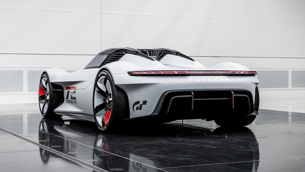The Porsche VisionGT concept for Sony PlayStation's Gran Turismo 7 video game.