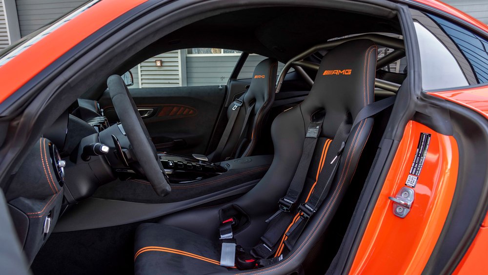 The interior of the Mercedes-AMG GT Black Series.