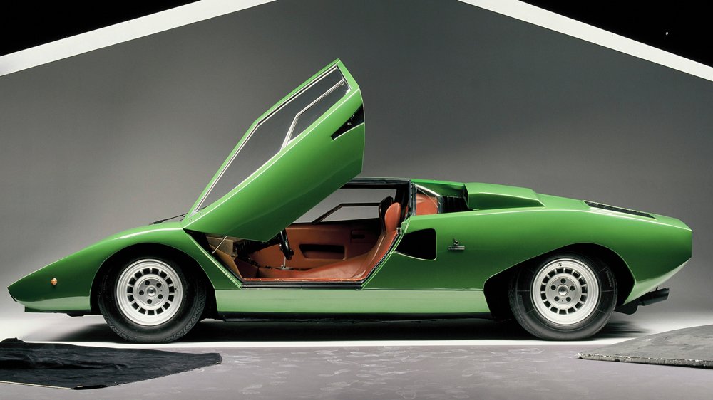 A 1974 Lamborghini Countach LP400.