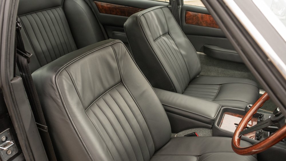 The interior of a 1975 Aston Martin Lagonda Series I.