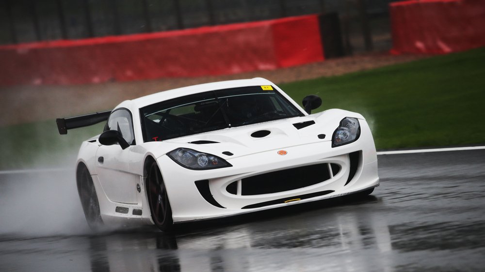 Driving the Ginetta G56 GTA on track.