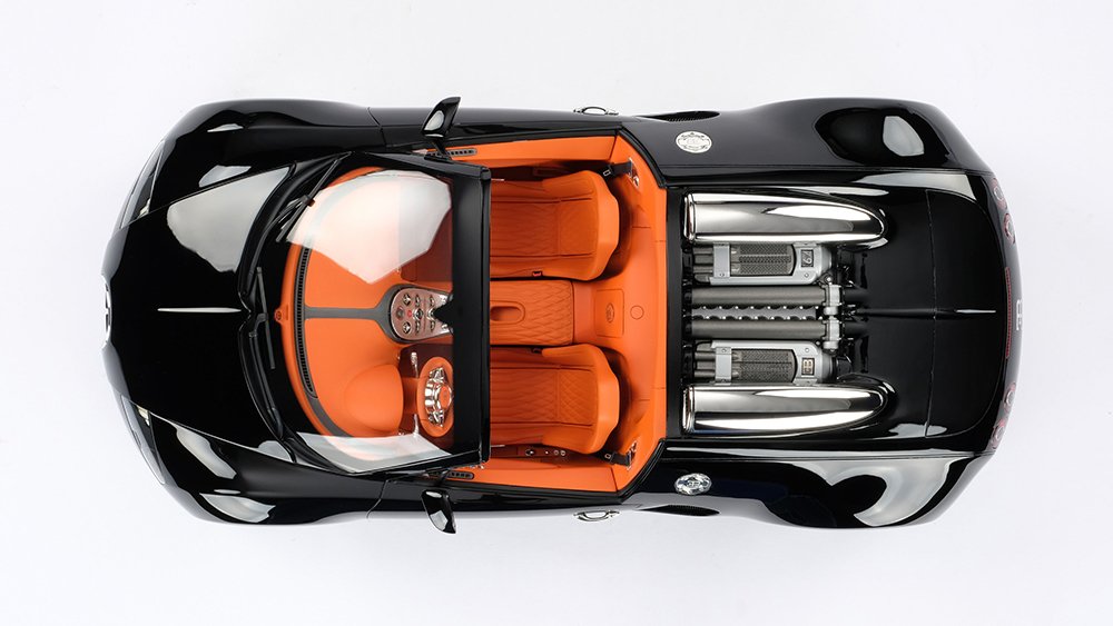 Amalgam Bugatti Veyron Grand Sport Scale Model Overhead