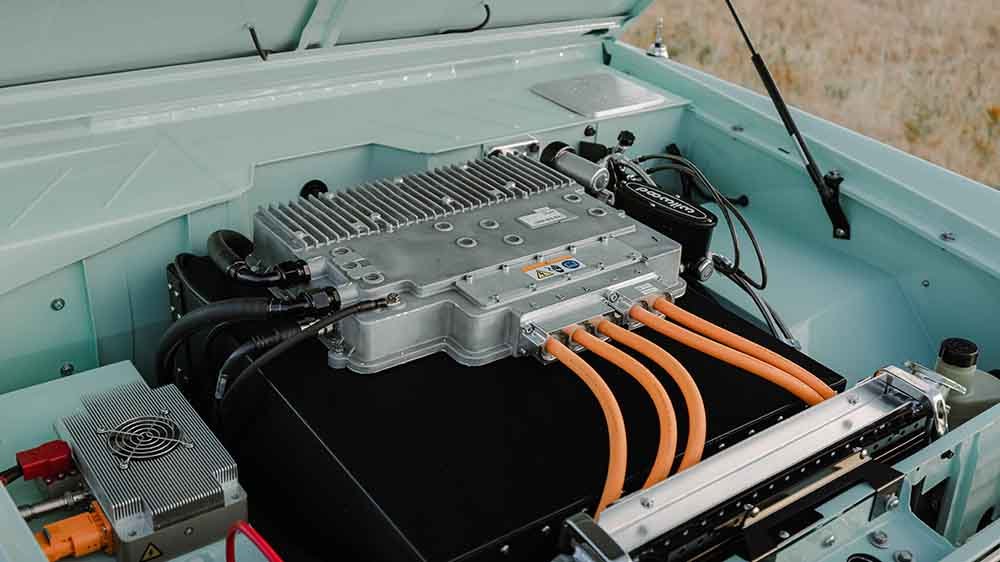 The Gateway Bronco Luxe GT EV's all-electric engine