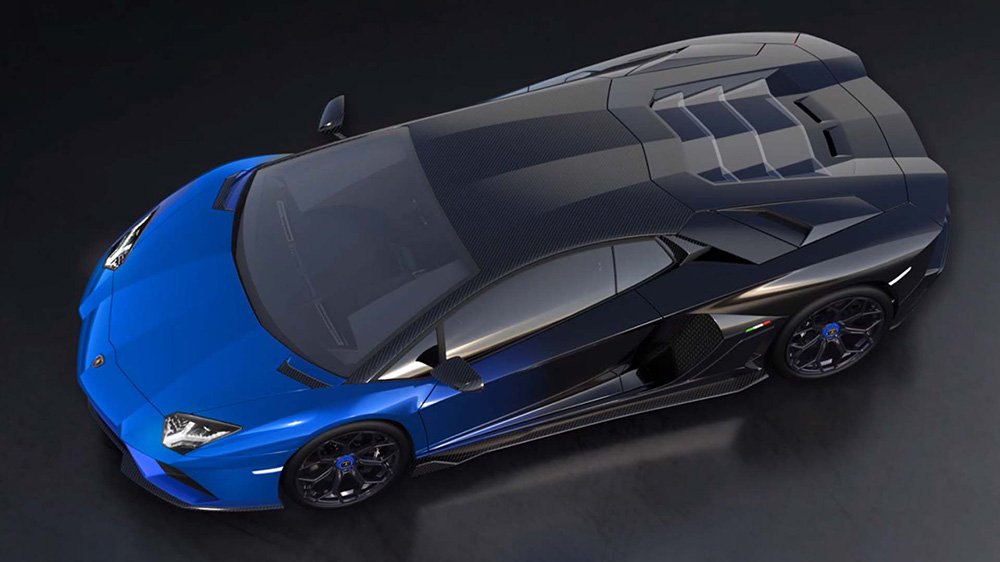 The final Lamborghini Aventador Ultimae Coupé from above