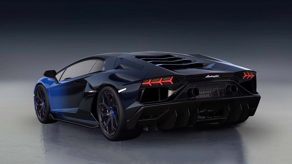 The final Lamborghini Aventador Ultimae Coupé from the back