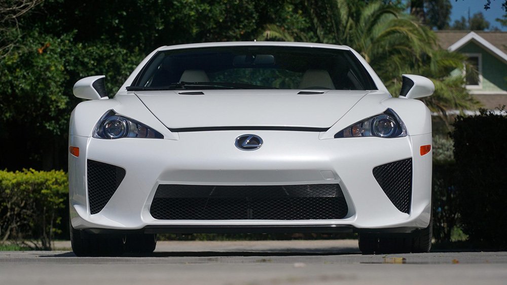 The 2012 Lexus LFA from the front